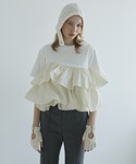 tシャツ 半袖 ショートラッフルカットトップス...の詳細画像2