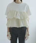 tシャツ 半袖 ショートラッフルカットトップス...の詳細画像4