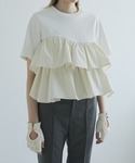 tシャツ 半袖 ショートラッフルカットトップス...の詳細画像5