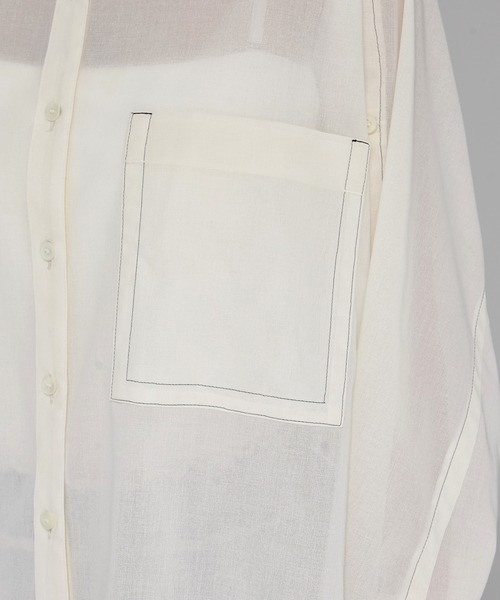 ブラウス シャツ 「STUDIOUS/ステュディオス」Matte Sheer Over Shirt/ステッチシアーシャツオーバーシャツ レディース セール】【STUDIOUS/ステュディオス】Matte Sheer Over Shirt