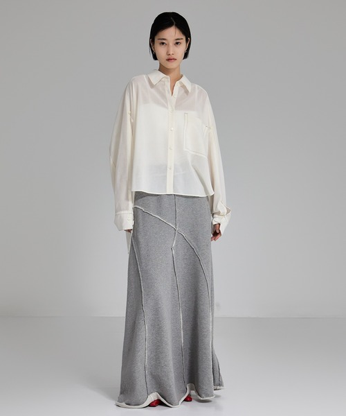 ブラウス シャツ 「STUDIOUS/ステュディオス」Matte Sheer Over Shirt/ステッチシアーシャツオーバーシャツ レディース セール】【STUDIOUS/ステュディオス】Matte Sheer Over Shirt