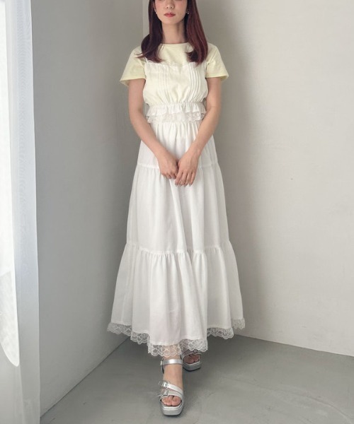 ZIMMERMANN ビスチェミニワンピース レーストリム【関税なし】 archives ワンピース レーストリミングビスチェ×ティアード