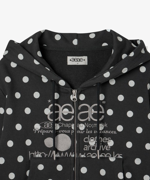 aeae パーカー aeae パーカー WEB LOGO CROP HOOD ZIP UP レディース メンズ
