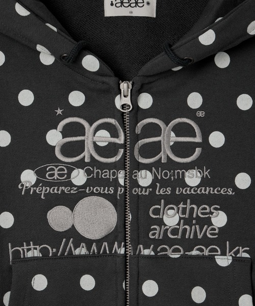 トップス AEAE WEB LOGO CROP HOOD ZIP UP WEB LOGO CROP HOOD ZIP UP（パーカー）｜aeae
