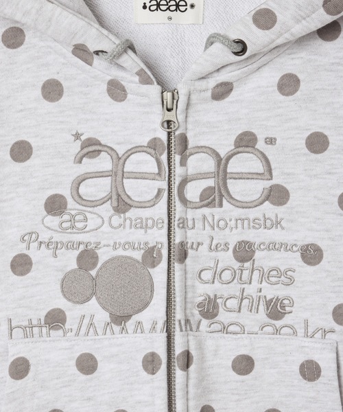 aeae パーカー WEB LOGO CROP HOOD ZIP UP レディース メンズ