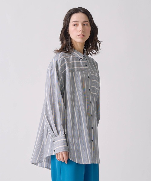 ブラウス シャツ 「KELEN / ケレン」ボタンダウンデザインストライプ柄シャツ レディース