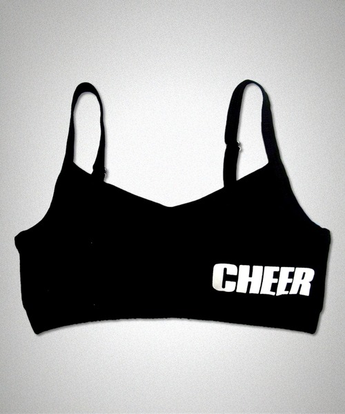 CHEER（チアー） スポーツブラ ロゴプリントシンプルブラトップ