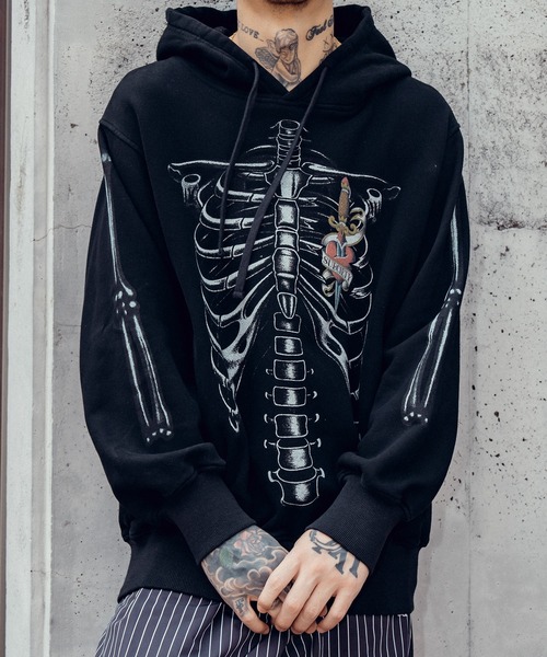Subciety（サブサエティ） パーカー Skelton hoodie メンズ レディース