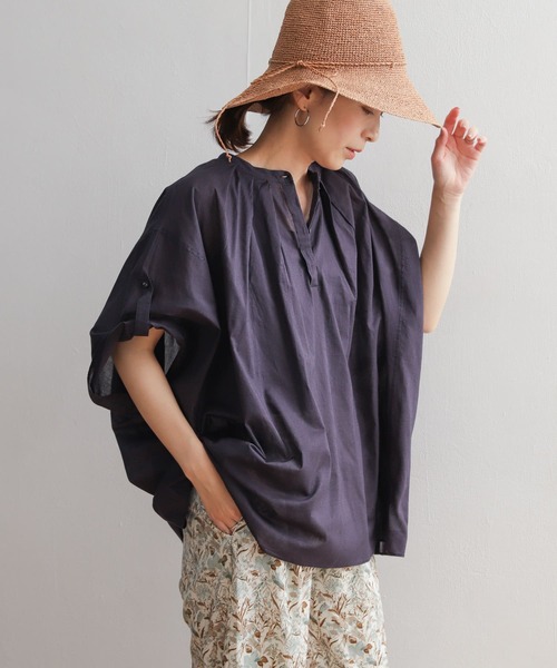 「URBAN RESEARCH DOORS」 ドルマンスリーブシャツ MEDIUM ネイビー レディース
