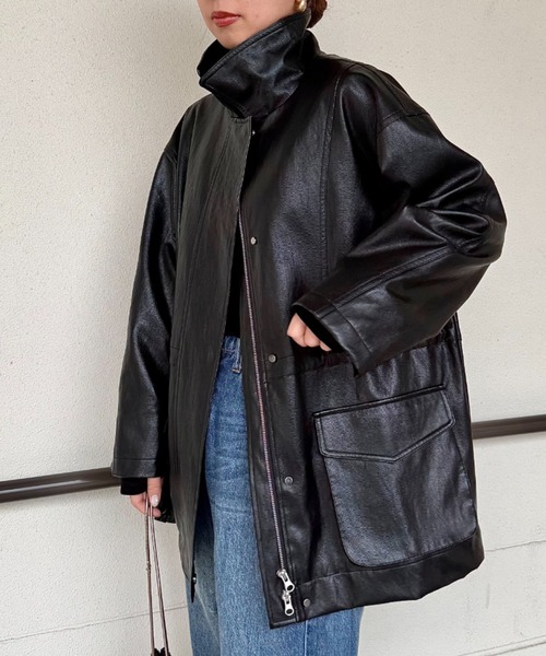 UNDOVE レザージャケット ライダース フェイクレザージャケット