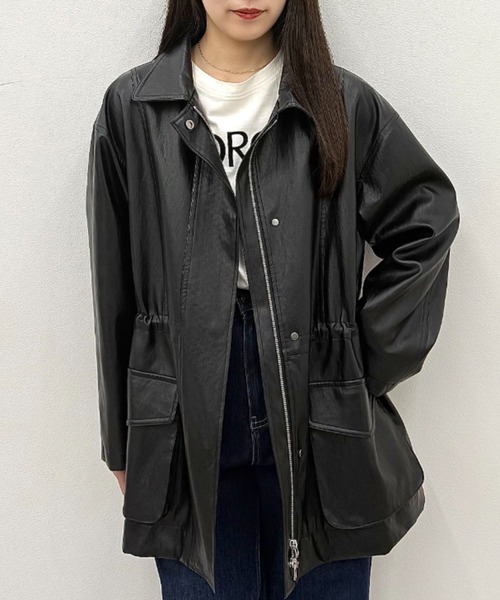 UNDOVE レザージャケット ライダース フェイクレザージャケット