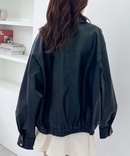 「archives」 ジップアップブルゾン MEDIUM ブラック レディース_画像8