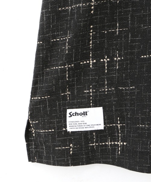 Schott NYC 半袖シャツ size M Schott N.Y.C 「schott」 半袖シャツ M グレー メンズ