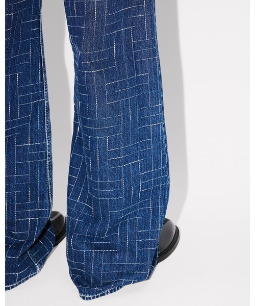 ワイドパンツ ジーンズ デニム デニムパンツ 'KENZO Weave' AYAME ワイド パンツ ジャパニーズ デニム レディースの画像