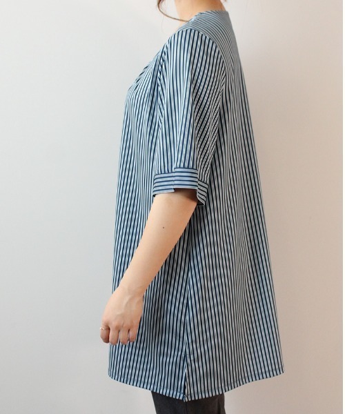 「MB mint breeze」 ドルマンスリーブワンピース 4L ブルー レディース_画像7