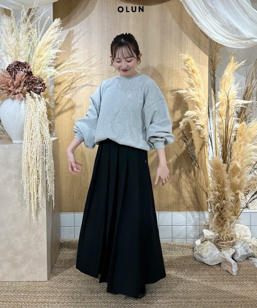 OLUN スカート Long pleats skirt / ロングプリーツスカート