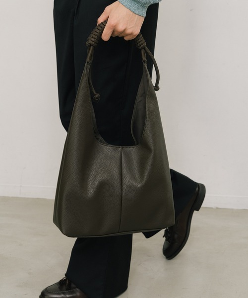 LURAKU トートバッグ Synthetic Leather Rope Handle Bag