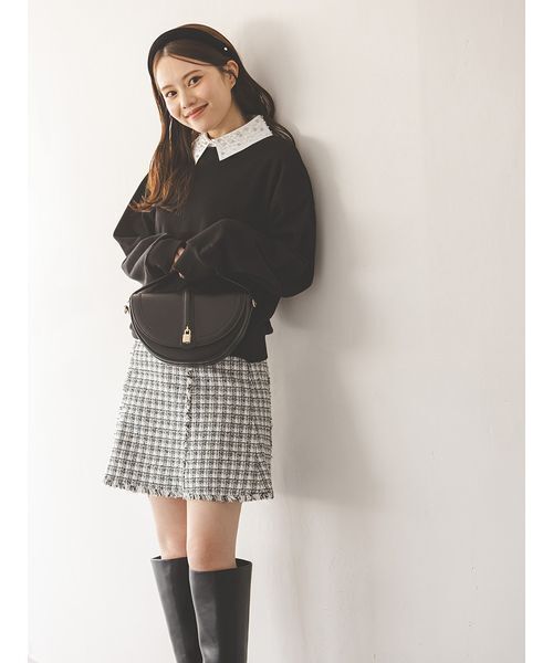SNIDEL（スナイデル） スカート ツイードミニスカート : ZOZOTOWN