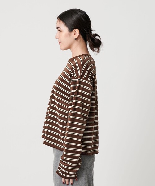 tシャツ ポリエステルコットン ベロアボーダー ロングスリーブTシャツ レディース | BEAUTY＆YOUTH UNITED ARROWS | 11