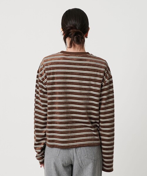 tシャツ ポリエステルコットン ベロアボーダー ロングスリーブTシャツ レディース | BEAUTY＆YOUTH UNITED ARROWS | 12
