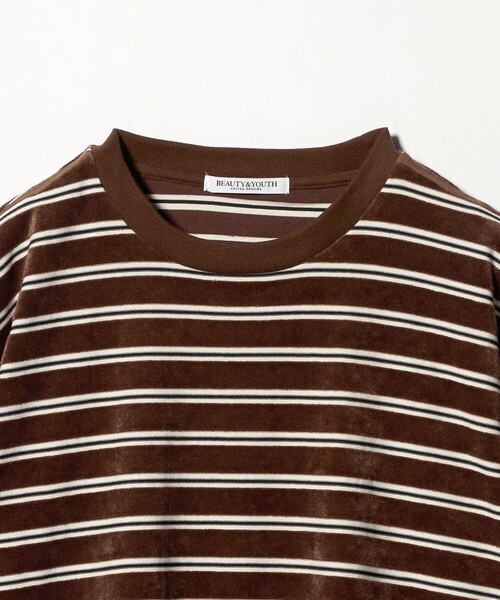 tシャツ ポリエステルコットン ベロアボーダー ロングスリーブTシャツ レディース | BEAUTY＆YOUTH UNITED ARROWS | 15