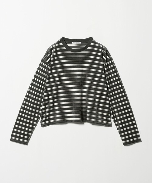 tシャツ ポリエステルコットン ベロアボーダー ロングスリーブTシャツ レディース | BEAUTY＆YOUTH UNITED ARROWS | 18