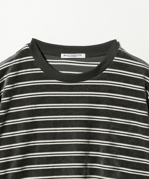 tシャツ ポリエステルコットン ベロアボーダー ロングスリーブTシャツ レディース | BEAUTY＆YOUTH UNITED ARROWS | 20