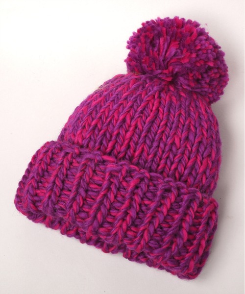 CA4LA（カシラ） ニット帽 ニットキャップ HAND KNITTED BIG POMPOM