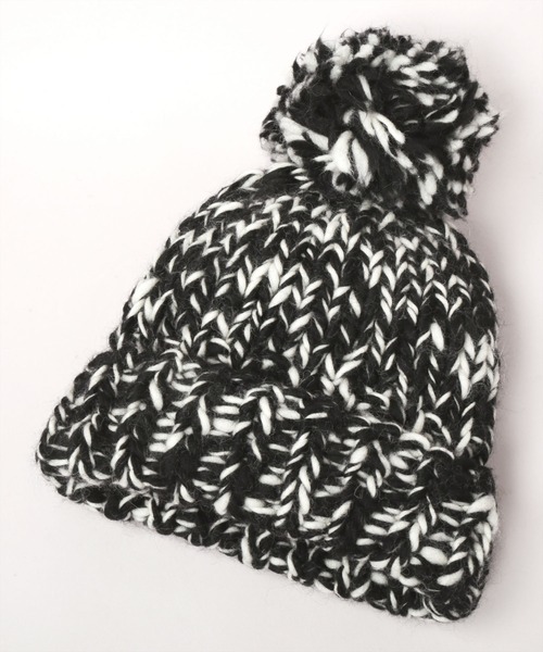 CA4LA（カシラ） ニット帽 ニットキャップ HAND KNITTED BIG POMPOM