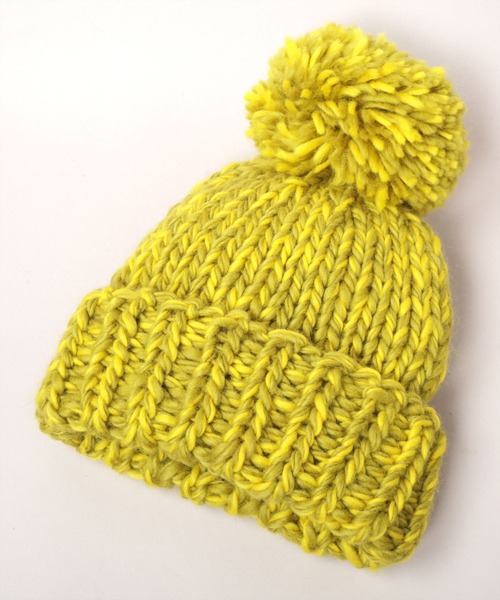 CA4LA（カシラ） ニット帽 ニットキャップ HAND KNITTED BIG POMPOM