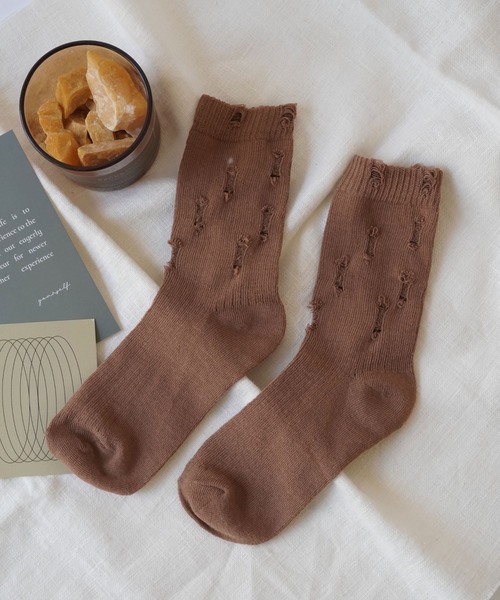 靴下 「 ammy. / エイミードット 」 ダメージ ソックス レディース