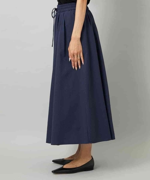 ミッシェルクラン（MICHEL ）/[小さいサイズ][セットアップ対応]ギャザースカート　サッカー無地 MICHEL KLEIN（ミッシェルクラン） スカート 「セットアップ対応