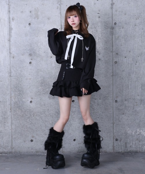 Amilige（アミリージュ） ブラウス シャツ チェーン付きバイカラー