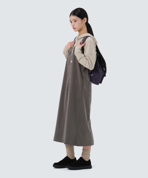 新品タグ付 コーデュロイ ノーカラー シャツワンピース スノーピーク ロング 紺 snow peak（スノーピーク） ワンピース SnowPeak / Corduroy Women's