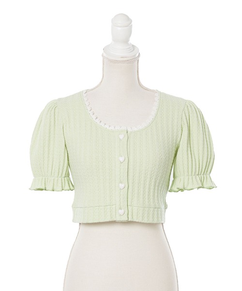 「DearMyLoveRose」 半袖カットソー X-LARGE ライトグリーン レディース_画像6