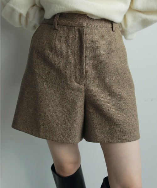 anuke（アンヌーク） パンツ Herringbone Short Pants レディース