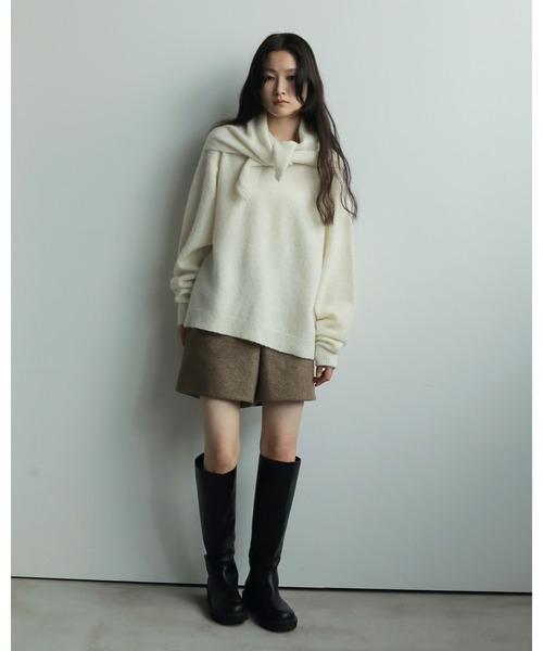 anuke（アンヌーク） パンツ Herringbone Short Pants レディース