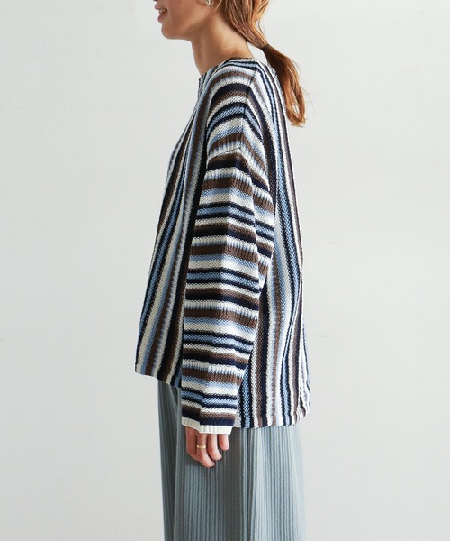 「NOMBRE IMPAIR」 長袖ニット FREE ネイビー レディース_画像3