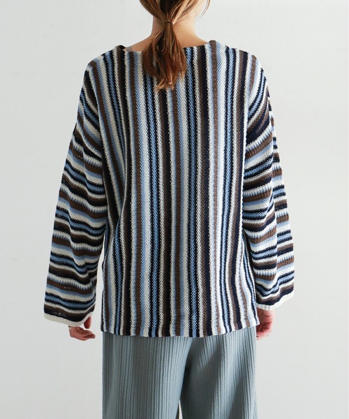 「NOMBRE IMPAIR」 長袖ニット FREE ネイビー レディース_画像4