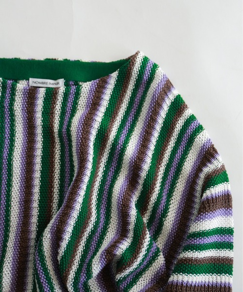 「NOMBRE IMPAIR」 長袖ニット FREE ネイビー レディース_画像6