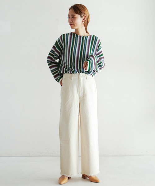 「NOMBRE IMPAIR」 長袖ニット FREE ネイビー レディース_画像8