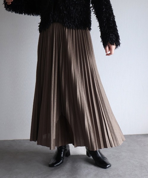 sin.ca スカート ドットラインストーン プリーツスカート : ZOZOTOWN