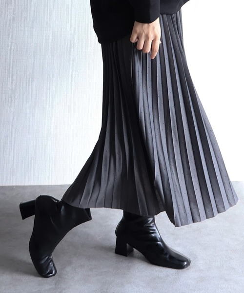 sin.ca スカート ドットラインストーン プリーツスカート : ZOZOTOWN