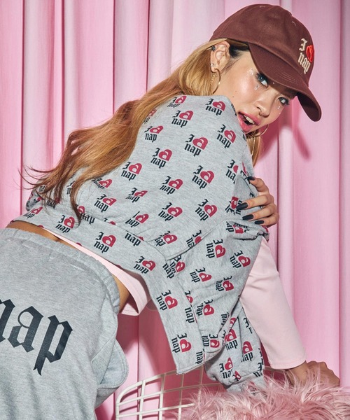 ANAP（アナップ） パーカー I LOVE anap 裏毛 ダブル ジップ 
