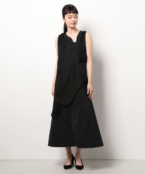 UN3D.（アンスリード） ノースリーブワンピース 36 ブラック