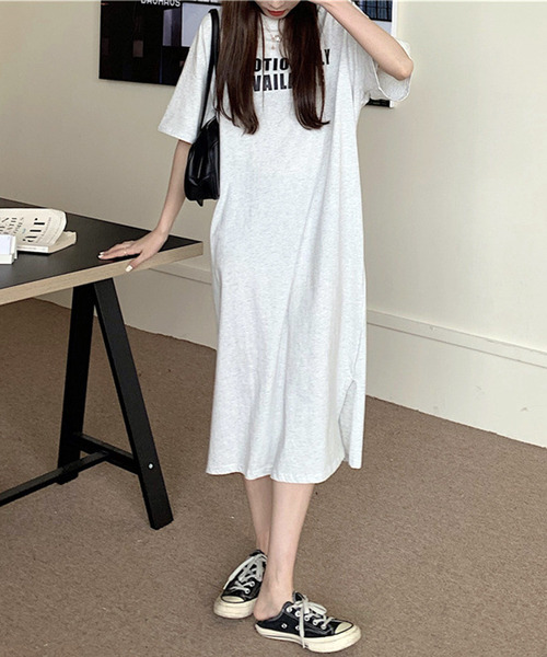 「Amulet」 半袖ワンピース L グリーン レディース_画像4