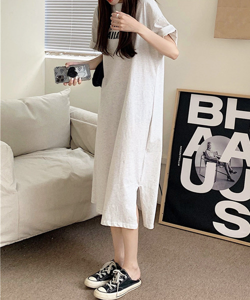 「Amulet」 半袖ワンピース L グリーン レディース_画像9