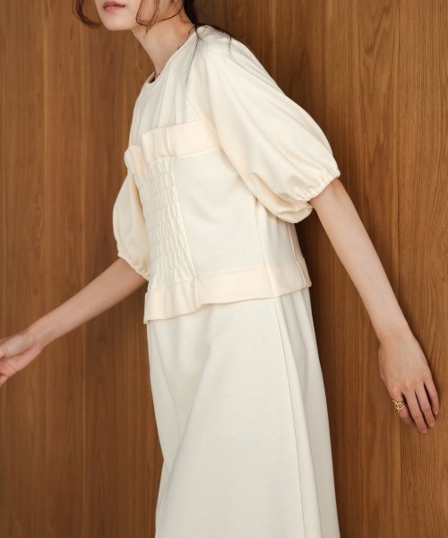 「Bab」 半袖ワンピース M チャコールグレー レディース_画像6