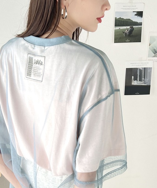 「Java」 半袖Tシャツ X-LARGE グレー レディース_画像4