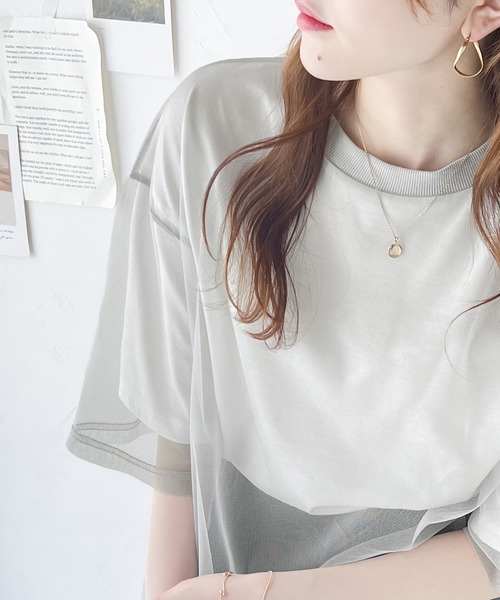 「Java」 半袖Tシャツ X-LARGE グレー レディース_画像5